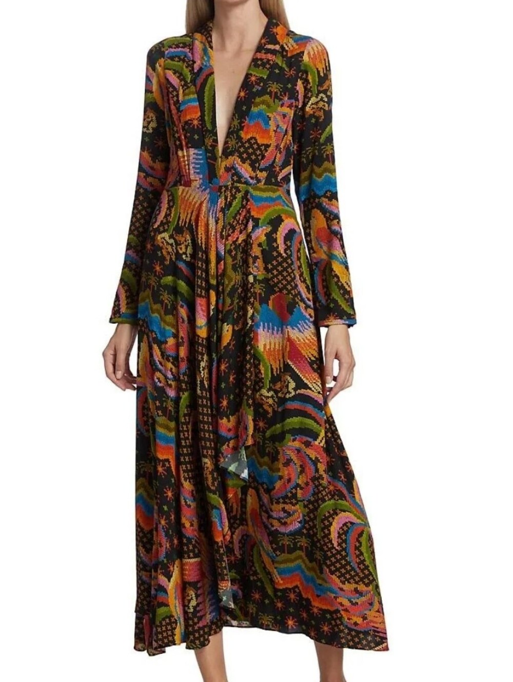 NWT FARM RIO | $200 Macaw Island Midi Dress - Picture 6 of 8